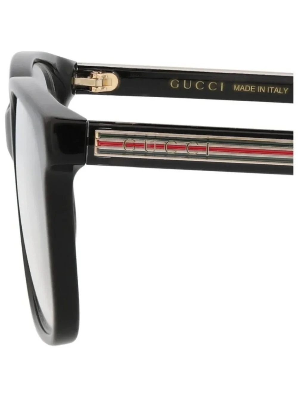 New Gucci Mens Square/Rectangle Black Crystal Transparent Fashion Designer Eyegl